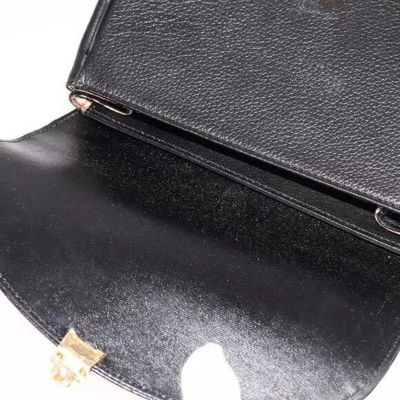 Burberrys Hand Bag Leather Black Auth - Picture 8 of 16